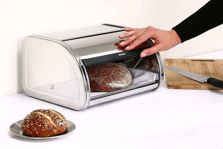 Brabantia Single Brotkasten, Chrom Medium Brilliant Steel, Medium Brilliant Steel