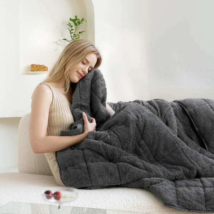 Good Nite Gewichtsdecke 6 kg Weighted Blanket Schwere Decke zum Schlafen Erwachsene Grau 125 x 180 c