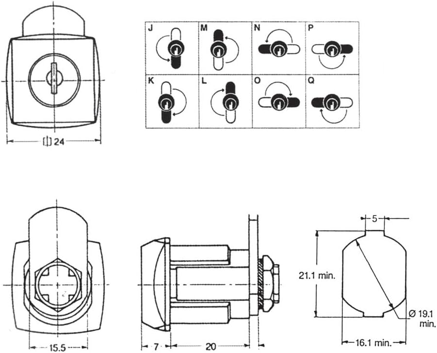 Euro-Locks Hebelzylinder X 78 - verschiedenschliessend | Zylinder-Hebelschloss für Spinde und Stahls