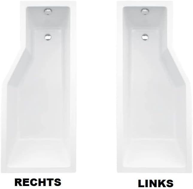 BADLAND Badewanne Original Weiss Acryl Wanne Eckbadewanne INTEGRA 150x75 Links KOMPLETTSET SET mit P