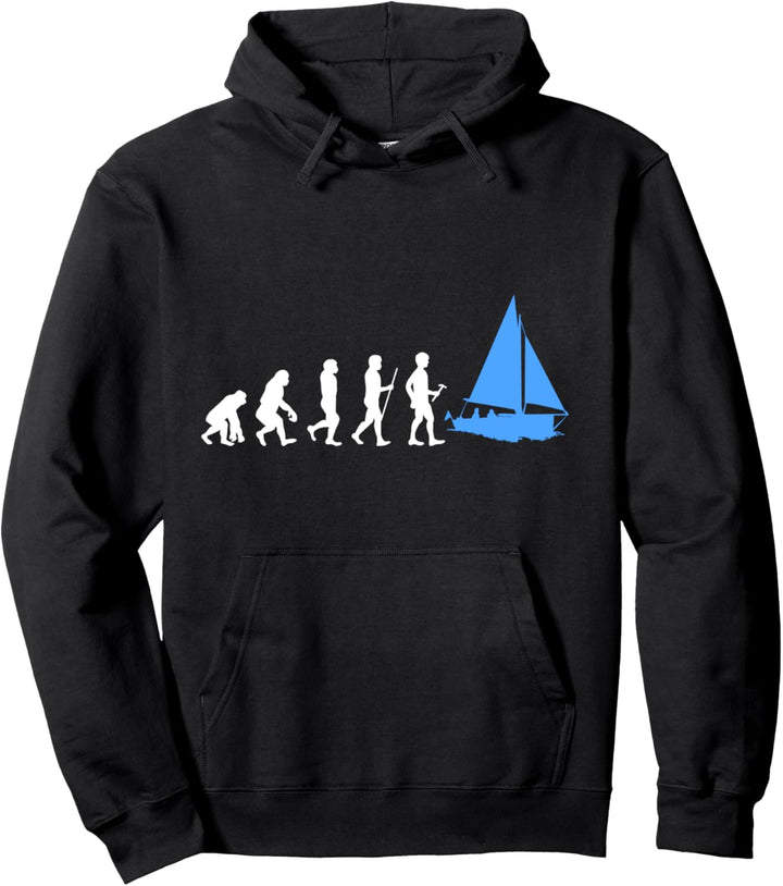 Evolution Segler Segelboot Skipper Geschenk für Segler Pullover Hoodie