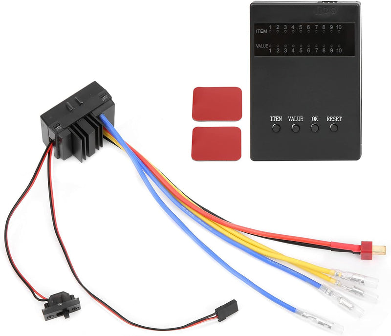 RiToEasysports RC ESC Programmkarte Combo Set 80A Brushed Elektronischer Fahrtenregler mit Programmk