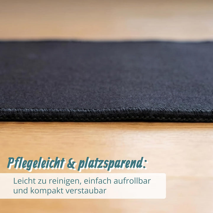 Relaxdays Dartteppich, mit Oche Abwurfline, Dartmatte, BT: 60x260 cm, Farbe | rutschfest, Bodenschut