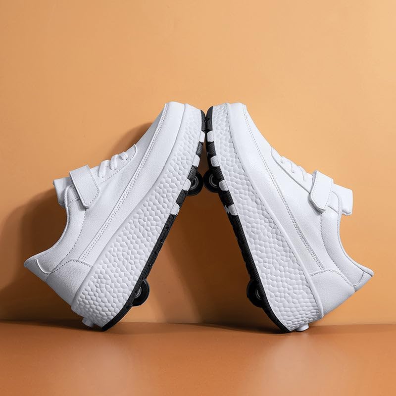 HUSKSWARE Rollschuhe Schuhe Jungen Mädchen Mit 4 Rollen Skateboardschuhe, verstellbar Jugend Schuhe