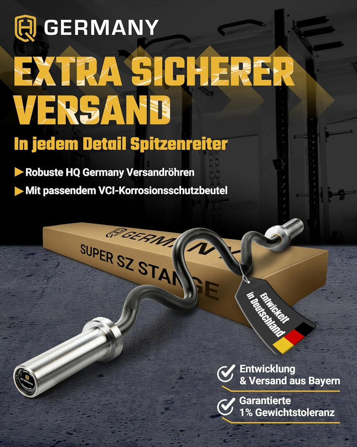 HQ Germany® SZ Stangen 50mm | 3 Varianten | Super-Curve/Performance/Training Super-Curve - ohne Vers