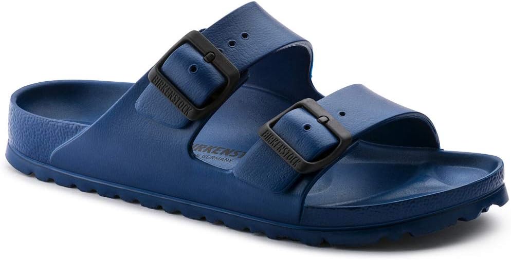 BIRKENSTOCK Herren Arizona Geöltes Leder Weit Pantoletten, 41 EU Navy