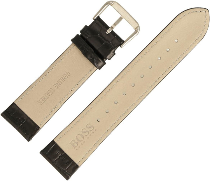 Hugo Boss Uhrenarmband 22mm Leder Schwarz - 659302561