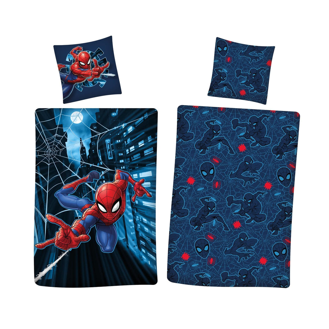 AYMAX Spiderman Flanell Bettwäsche, 80 x 80 cm + 135 x 200 cm