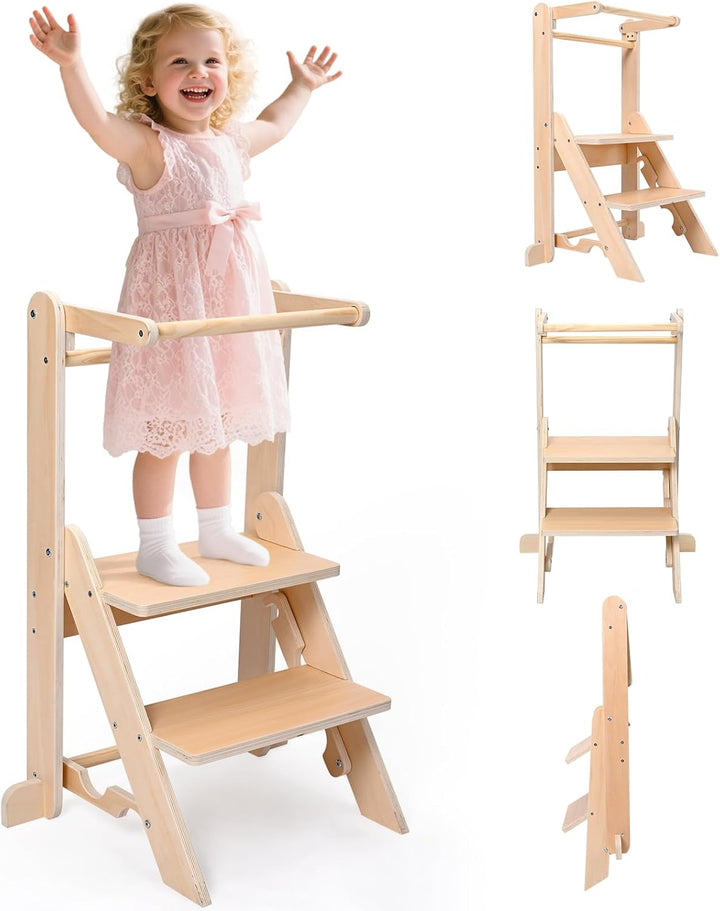 Helangel Lernturm ab 1 Jahr,Lernturm klappbar Montessori Learning Tower,Lernturm Für Kinder, für Küc