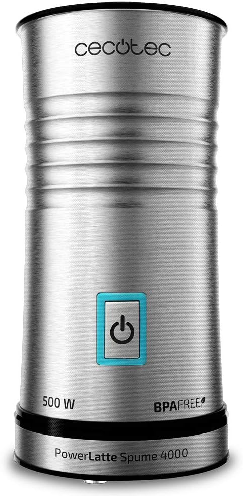 Cecotec Milchaufschäumer Power Moca Spume 4000, Milch und Schokolade, Kaltaufschäumung, Aufwärmung,