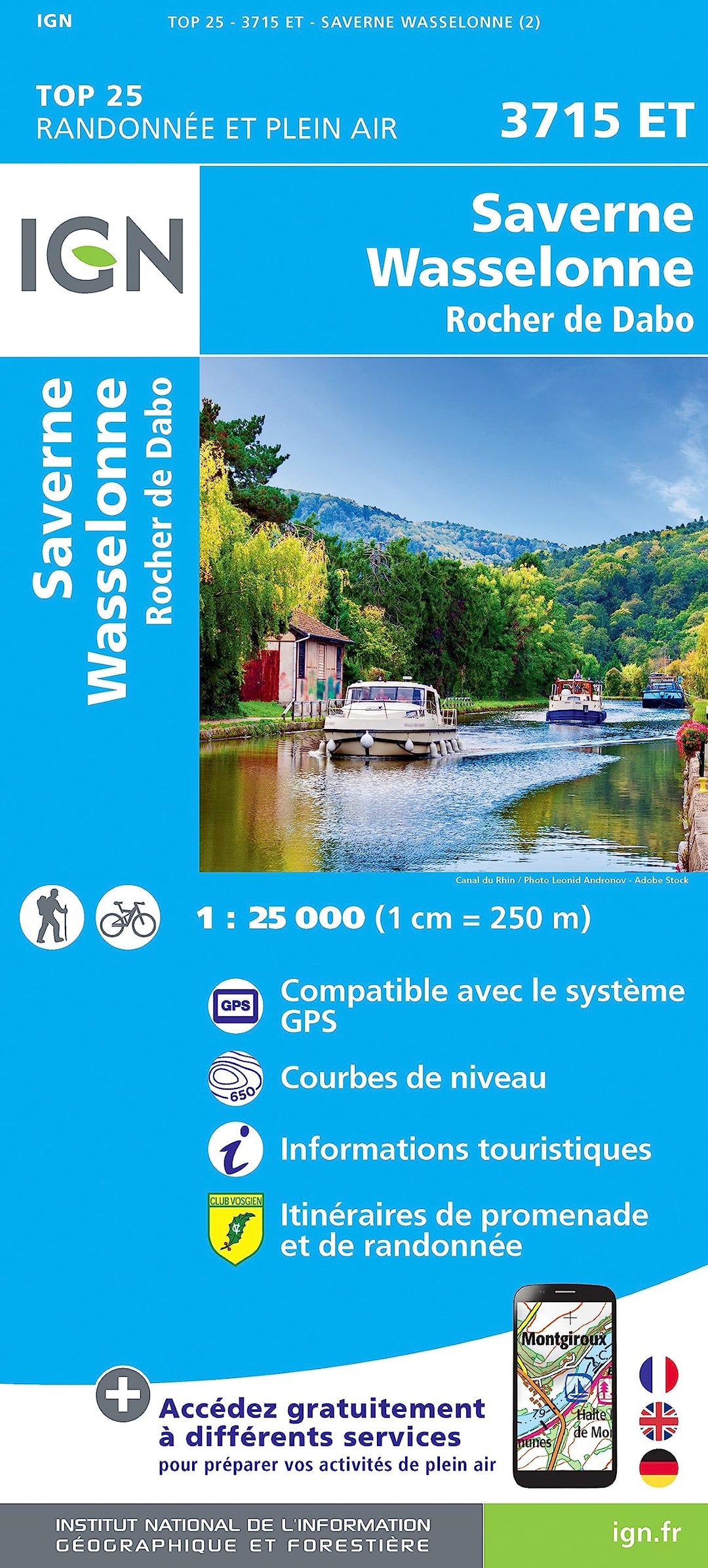 Saverne.Wasselonne.Rocher de Dabo 1:25 000 (TOP 25), Karte