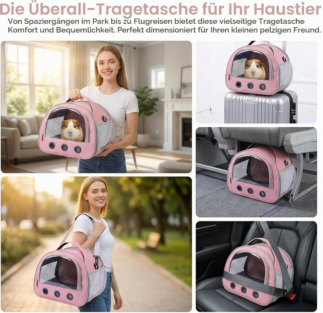 Durchsichtiger Haustiertransporter,Tragbarer Transparenter Reisekäfig,Transportbehälter,Haustier Rei