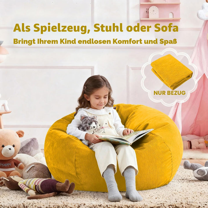 Nobildonna Sitzsackstuhl für Kinder und Erwachsene, nur Bezug (Keine Füllung) für Sofa-Stofftiere, 1