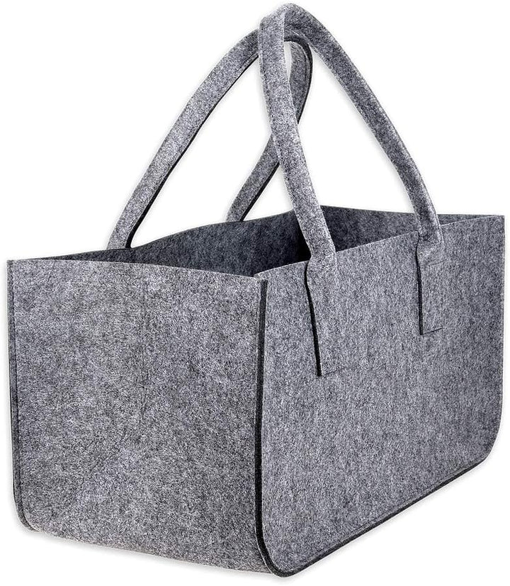 Schramm®1 oder 2 Stück Filztasche Tasche aus Filz in dunkelgrau 50x25x25 cm Kaminholztasche Holzkorb