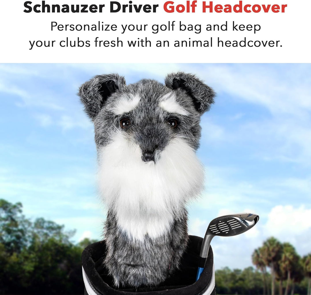 Daphnes – Abdeckungen für Golfschläger, Design Hund, Unisex – Erwachsene, SCH, Grau/Grau