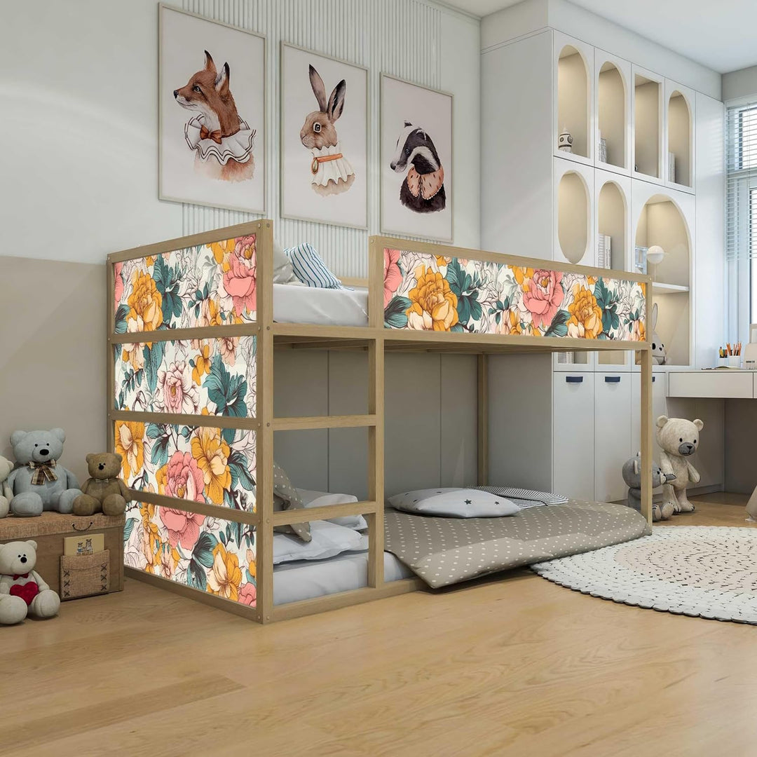 WANDKIND Aufkleber für IKEA KURA Kinderbett Hochbett Klebefolie Möbelfolie Sticker Kinderzimmer Blum