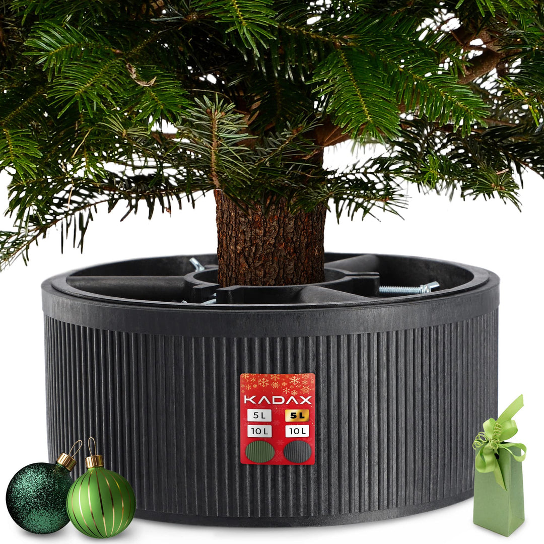 KADAX Weihnachtsbaumständer, Christbaumständer aus recycelten Kunststoff, Tannenbaumständer für eine