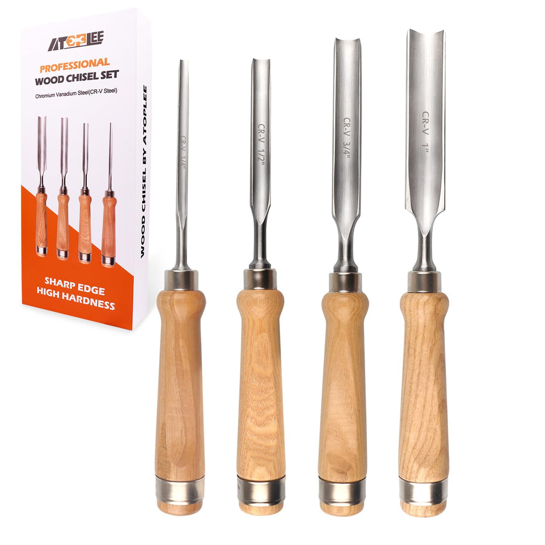 ATOPLEE Holzmeissel-Set für Holzbearbeitung, professionelles Holzschnitzmeisselwerkzeug, Tischlermei