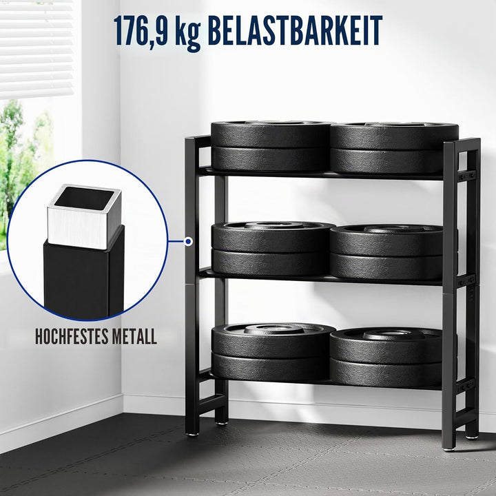 Hantelregal, Hantelständer Kurzhanteln für das Home Gym 3-stufiges, 3-stufiges