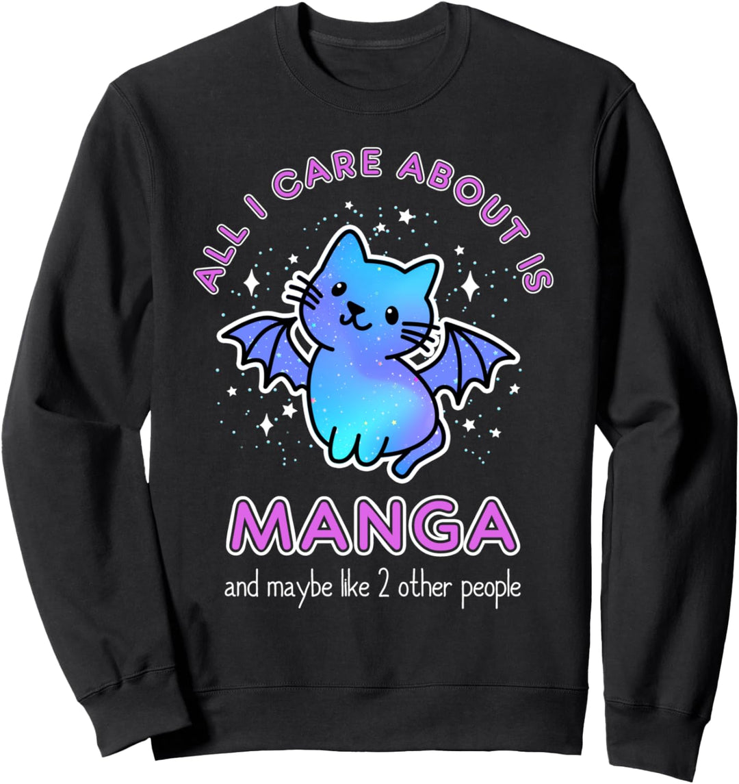 Manga lustige Pastell Goth Kawaii Katze Neko Anime Sweatshirt
