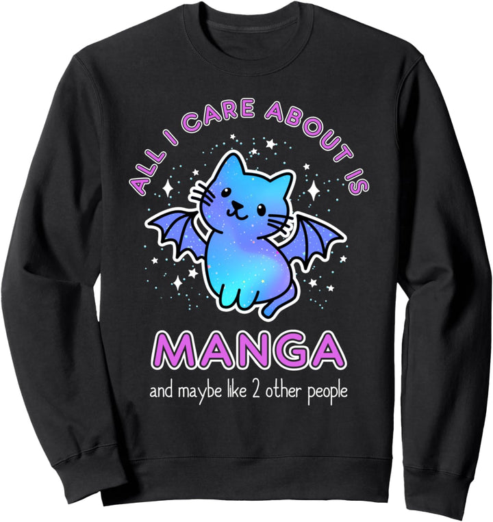 Manga lustige Pastell Goth Kawaii Katze Neko Anime Sweatshirt