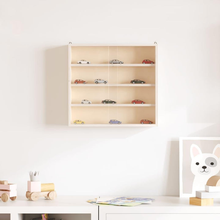 vidaXL Sammlervitrine aus Holz mit Türen, Wandvitrine für Wohnzimmer Esszimmer Schlafzimmer, Wandreg