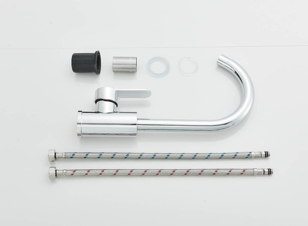 Küchenarmatur Chrom Wasserhahn Küche 360° Drehung Wasserhahn Küche Edelstahl Spültischarmatur mit Ho