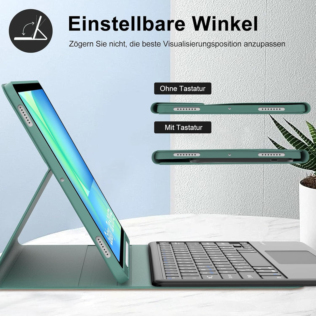 Tastatur für Samsung Galaxy Tab S10 FE+ Plus 13.1 Zoll 2025 mit Touchpad, Hülle mit Tastatur für Tab