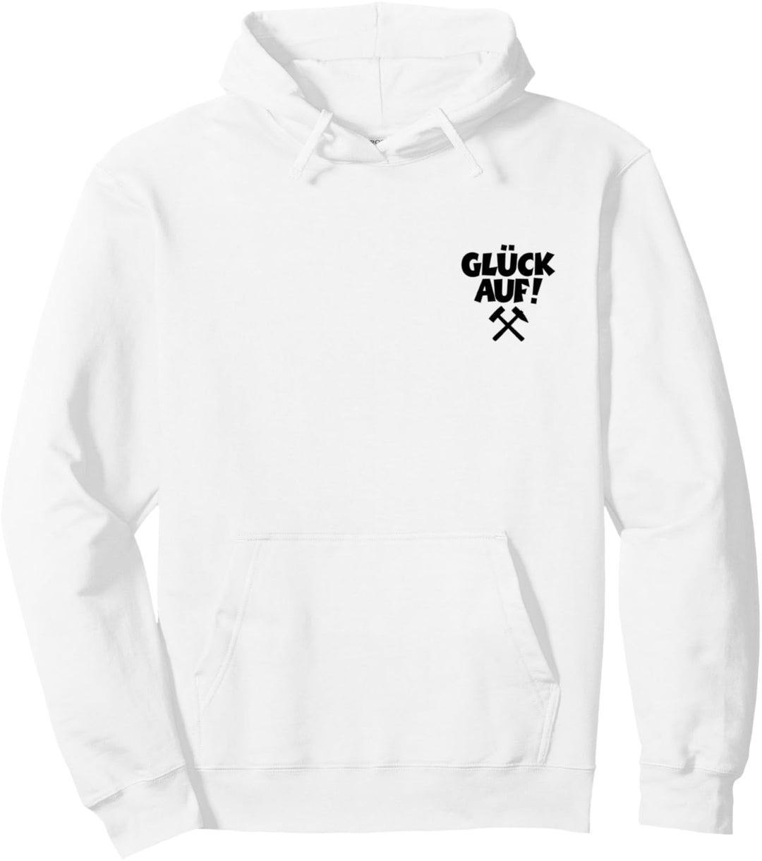 Glück Auf (Schwarz/Links) Schlägel und Eisen Erzgebirge Pullover Hoodie