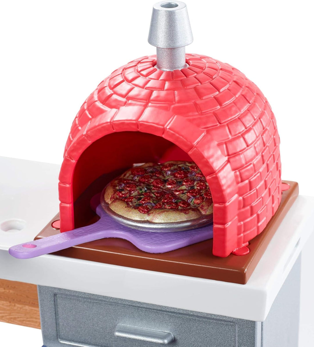 Barbie Möbel Outdoor Pizza Oven Pizza Spielset, Pizza Spielset