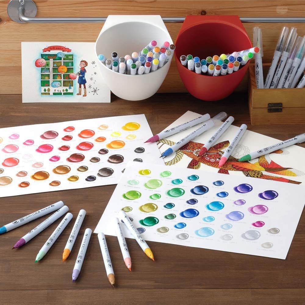 Kuretake Zig Clean Color Real Brush (36 Colors) 36 Stück (1er Pack), 36 Stück (1er Pack)