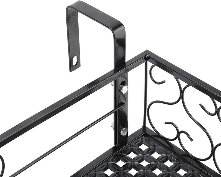 Pssopp Metall-Pflanzenaufhänger, Balkon-Hänge-Blumenregal, Metall-Pflanzgefäss-Ständer für Innen- un