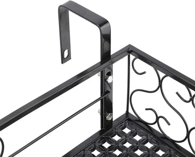 Pssopp Metall-Pflanzenaufhänger, Balkon-Hänge-Blumenregal, Metall-Pflanzgefäss-Ständer für Innen- un