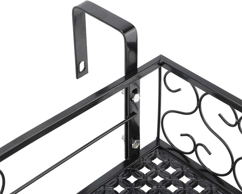 Pssopp Metall-Pflanzenaufhänger, Balkon-Hänge-Blumenregal, Metall-Pflanzgefäss-Ständer für Innen- un