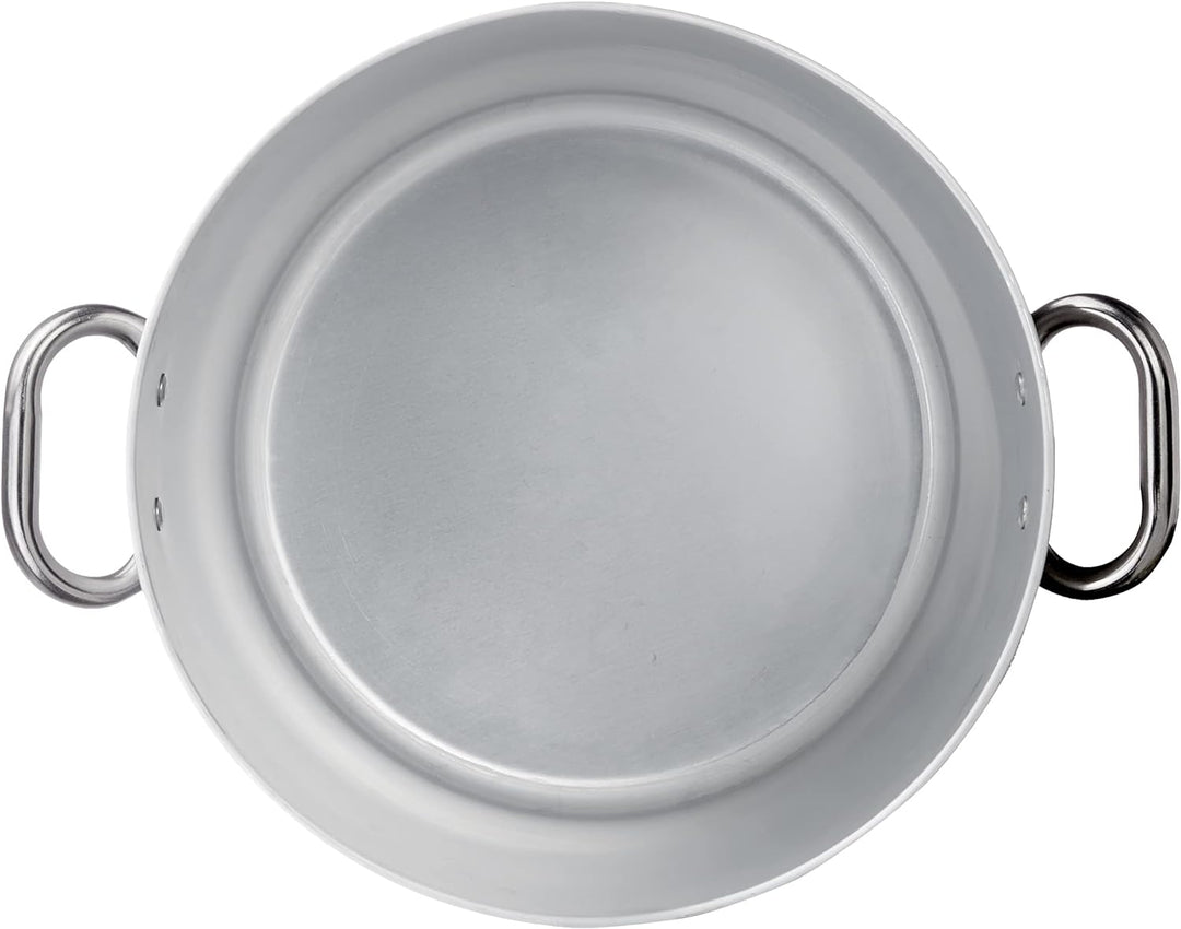 Pentole Agnelli ALMA10330 Hochtopf mit Zwei Griffen Edelstahl, professionelles Aluminium 3 Millimete