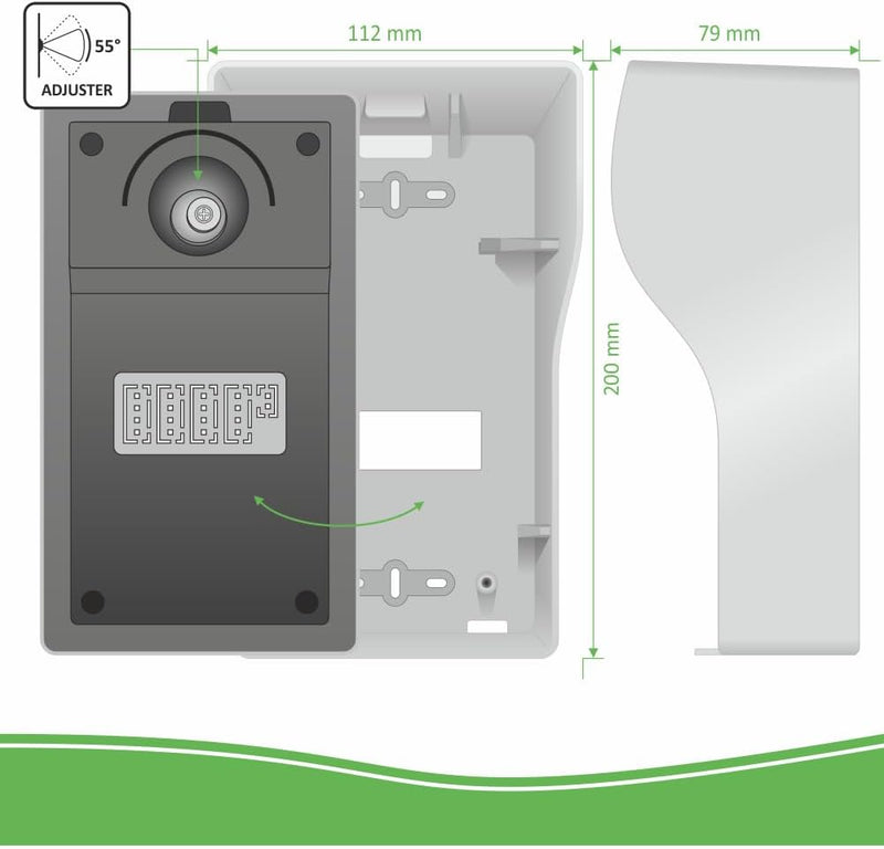 ELRO DV477IP4 WiFi IP Video Türsprechanlage-4-Familien-mit 4X 7-Zoll-Farbbildschirm-Color Night Visi