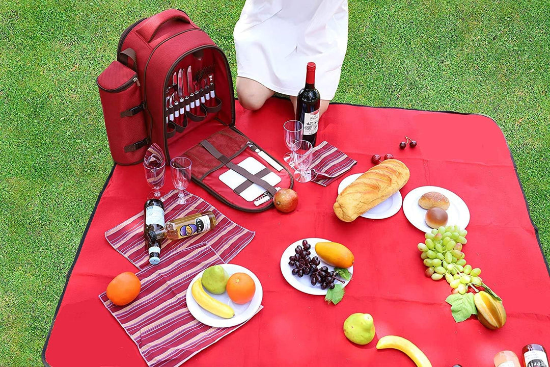 apollo walker Picknickrucksack 4 Personen Picknick Set (Set & Decke) Thermotasche Kühltaschen für Ca