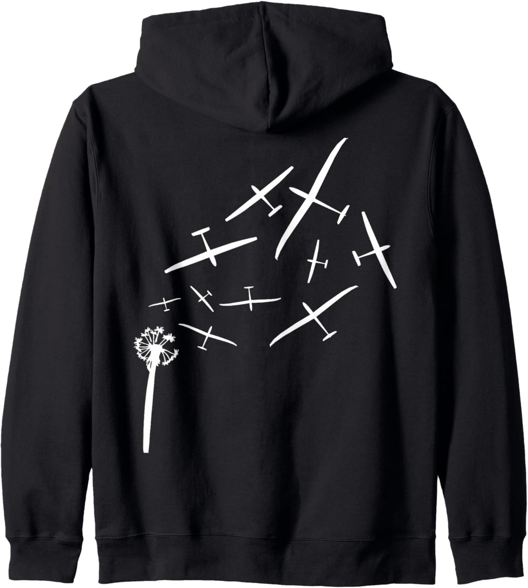 Pusteblume Segelflugzeug Segelflieger Geschenkidee Pilot Kapuzenjacke
