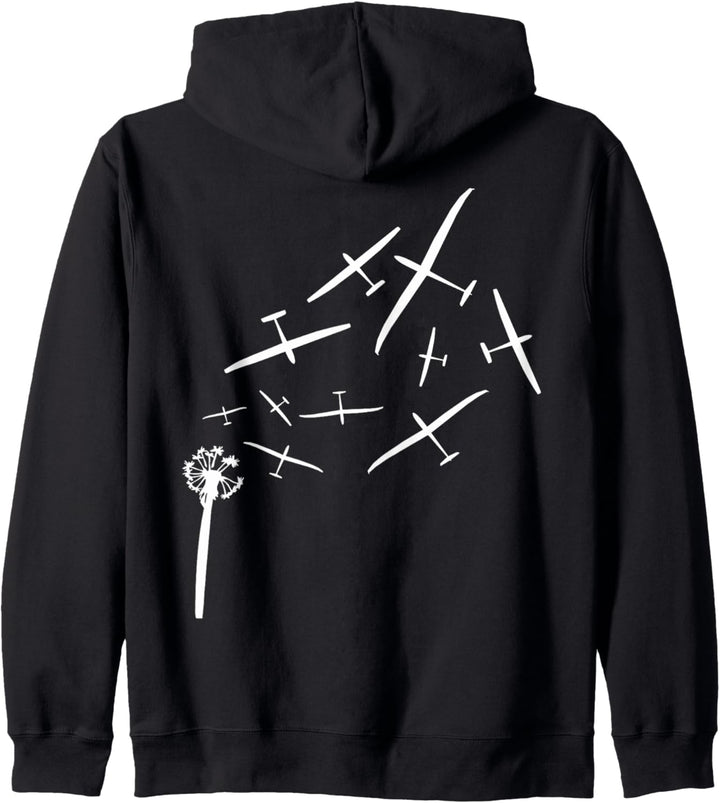 Pusteblume Segelflugzeug Segelflieger Geschenkidee Pilot Kapuzenjacke