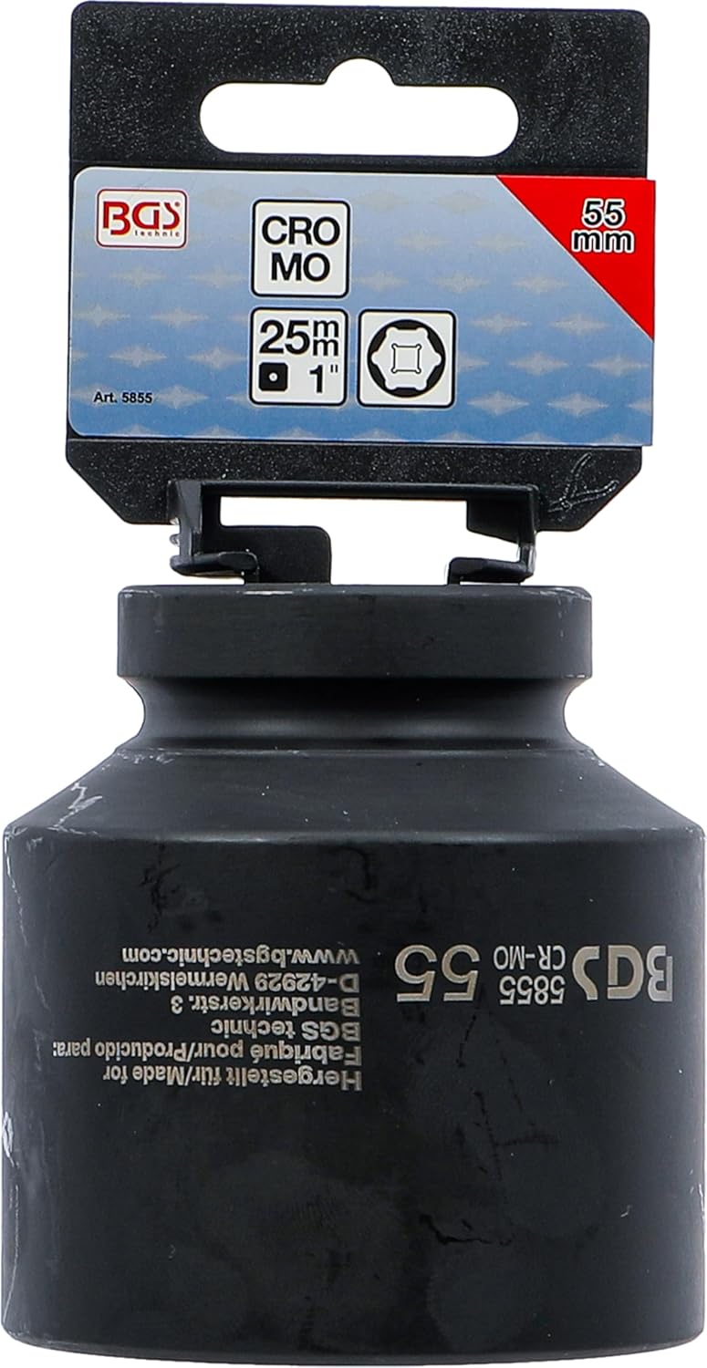 BGS 5855 | Kraft-Steckschlüssel-Einsatz Sechskant | 25 mm (1") | SW 55 mm Schlüsselweite: 55 mm, Sch