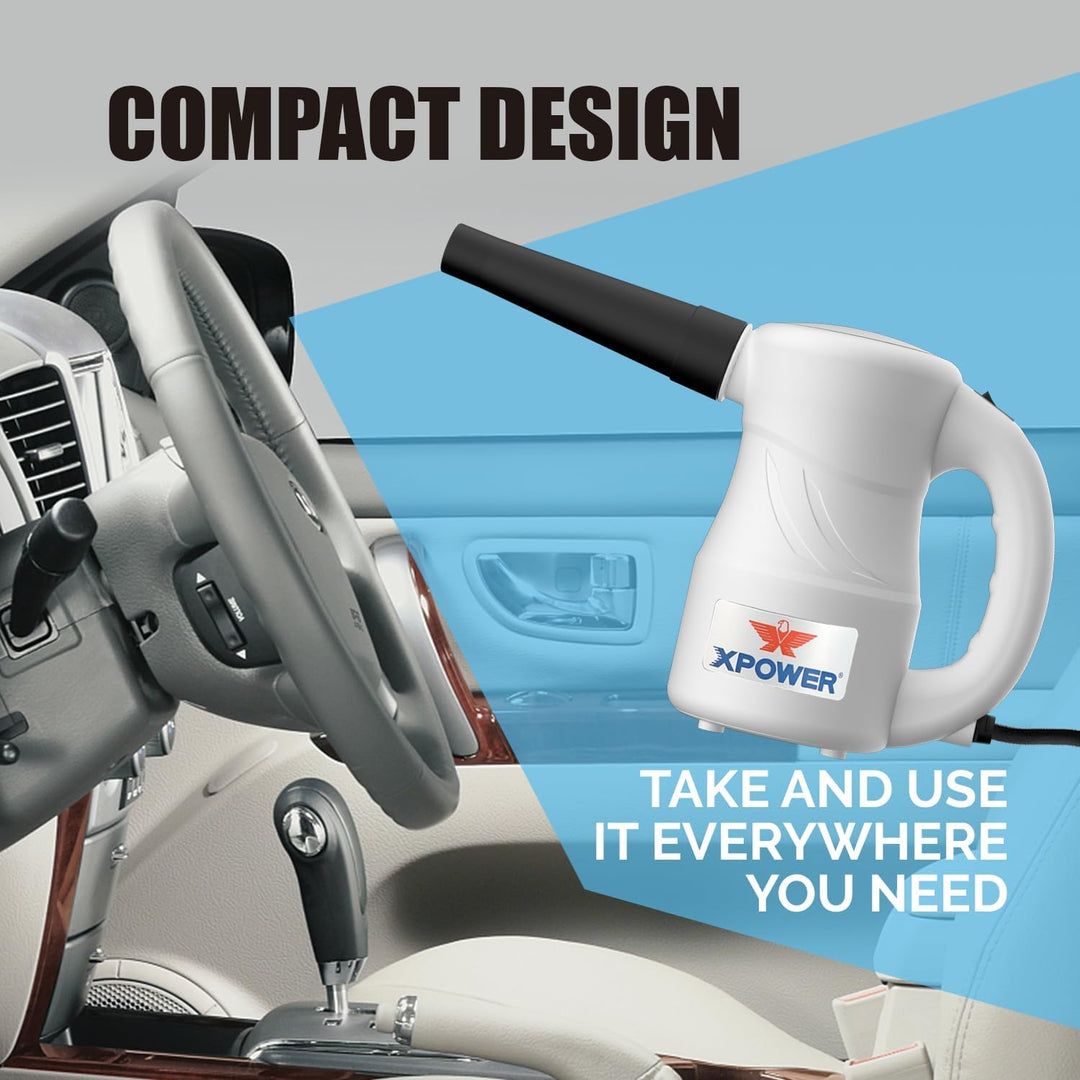 XPOWER Electric Air Duster for Dusting Drying Inflating Blowing Car Detailing Computer Leaf Blowing