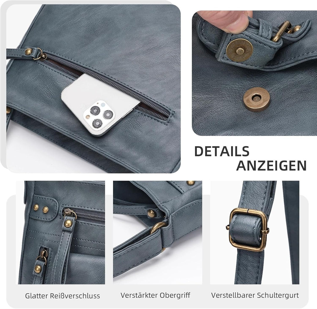 KL928 Tasche Damen Umhängetasche kleine Handtaschen Schultertasche Damentasche Damenhandtasche mitte