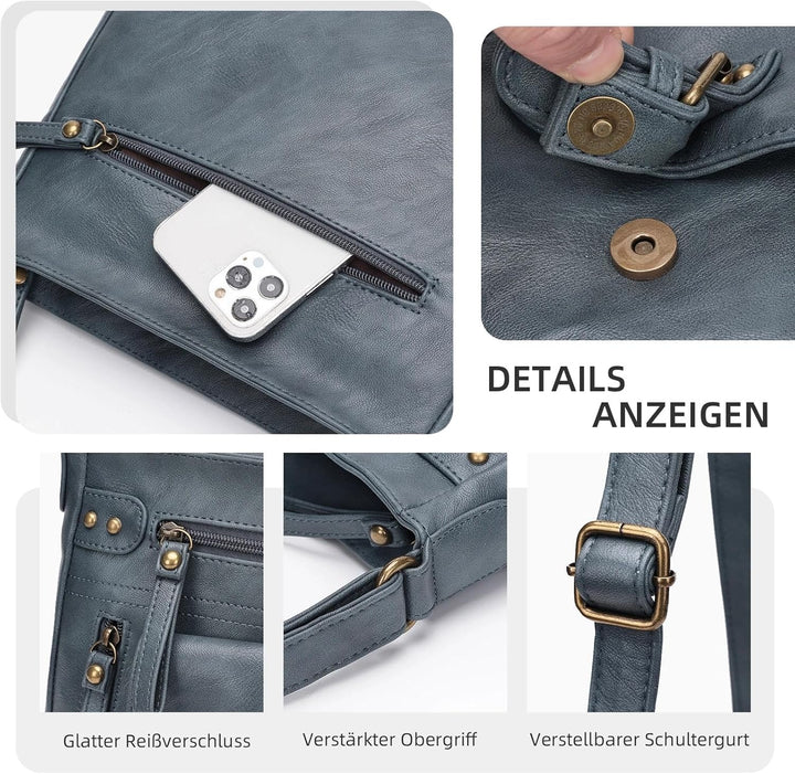 KL928 Tasche Damen Umhängetasche kleine Handtaschen Schultertasche Damentasche Damenhandtasche mitte