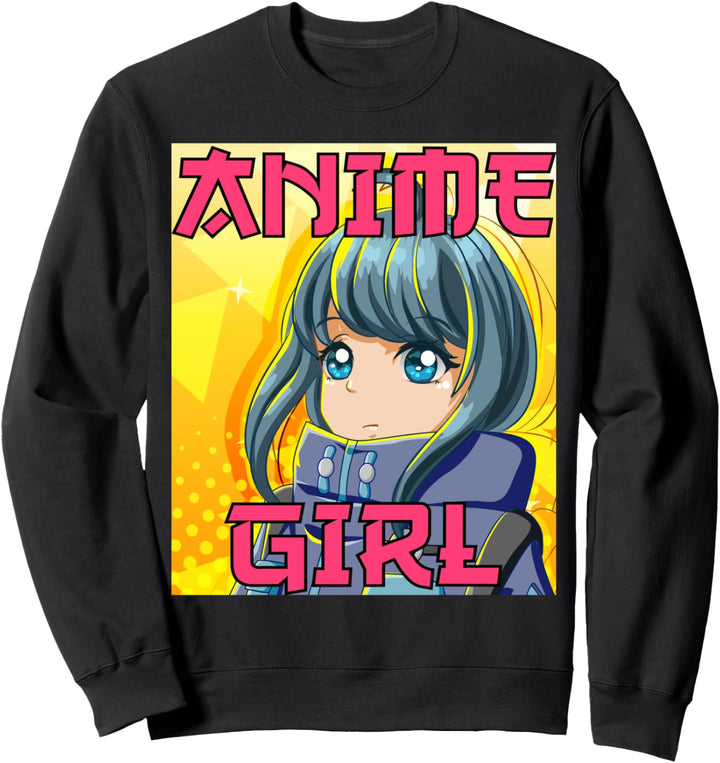 Anime Girl Japanische Manga Kawaii Otaku Mädchen Teenager Frauen Sweatshirt