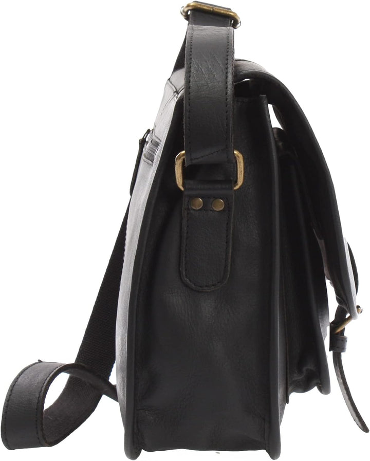 LECONI Umhängetasche Schultertasche für Damen Freizeittasche aus Büffelleder Damentasche Ledertasche