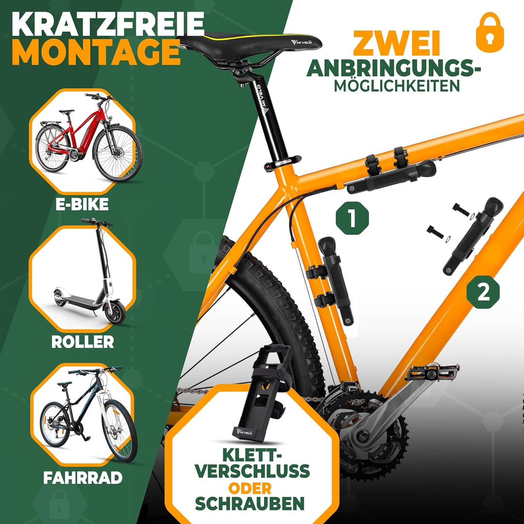 MIVELO Fahrradschloss Faltschloss hohe Sicherheit 120cm lang I Fahrrad Schloss Zahlenschloss inkl. H