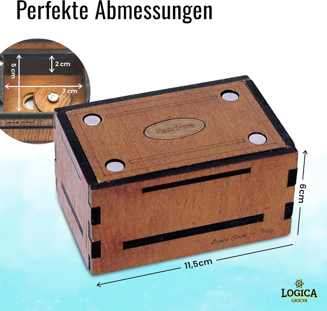 Logica Spiele Art. Pandora Box - Geheimschachtel - Schwierigkeit 5/6 Unglaublich - Geschenkbox - Den