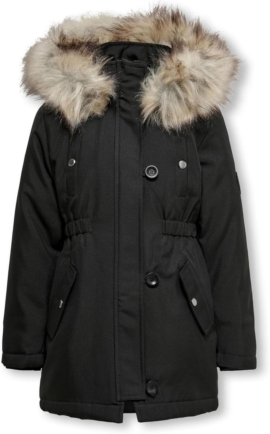 ONLY girl Langer Parka Lang Parka 122 Black/Detail:fur Light Grey, 122 Black/Detail:fur Light Grey