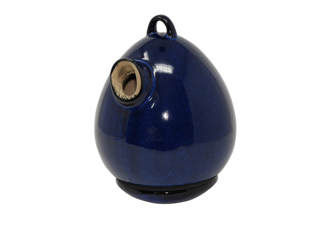 hochwertiges Design Keramik Vogelhaus - Nistkasten - Egg Marine