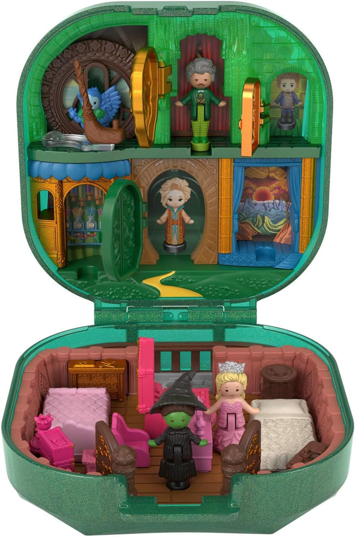 Polly Pocket x Wicked Sammler-Schatulle, Mikropuppen und Spielset, 2 thematische Zubehörteile, ikon